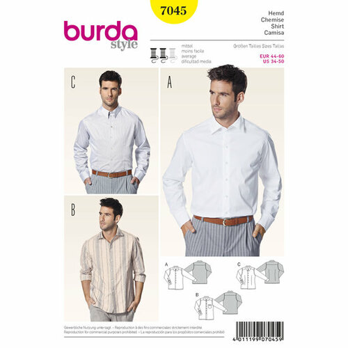 Burda Patroon 7045 - Hemd