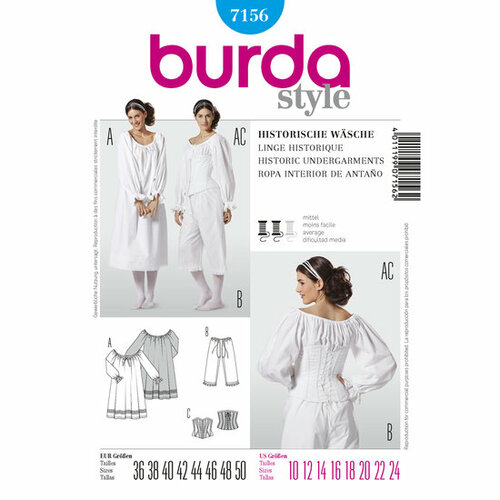 Burda Patroon 7156 - Historisch Ondergoed