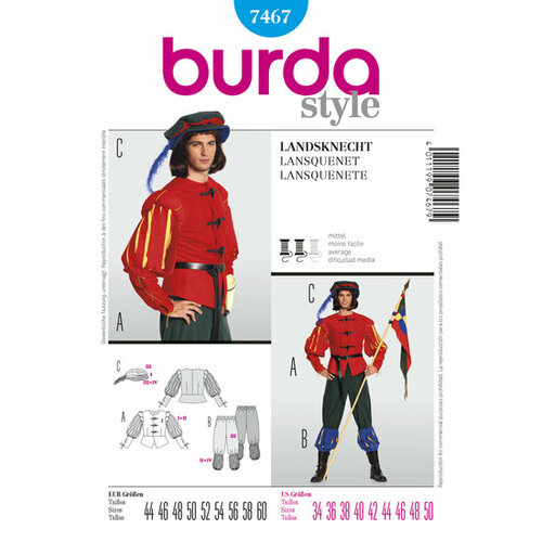 Burda Patroon 7467 - Middeleeuwse Bewaker