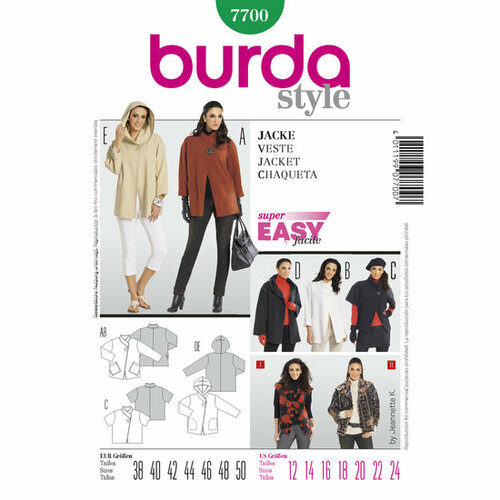 Burda Patroon 7700 - Jas