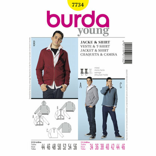 Burda Patroon 7734 - Jas en T-shirt