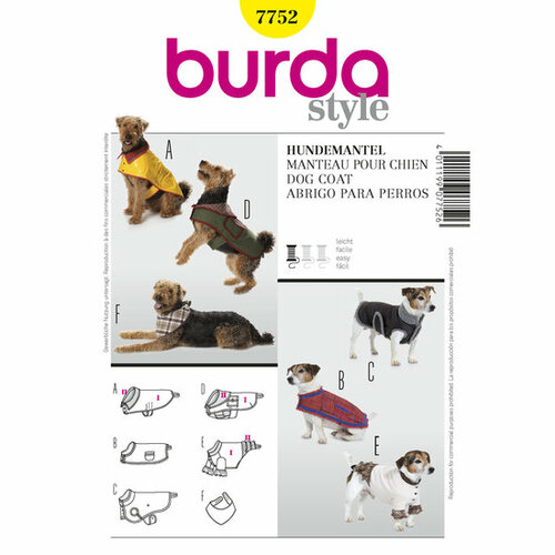 Burda Patroon 7752 - Mantel voor Honden
