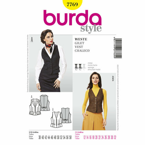 Burda Patroon 7769 - Gilet