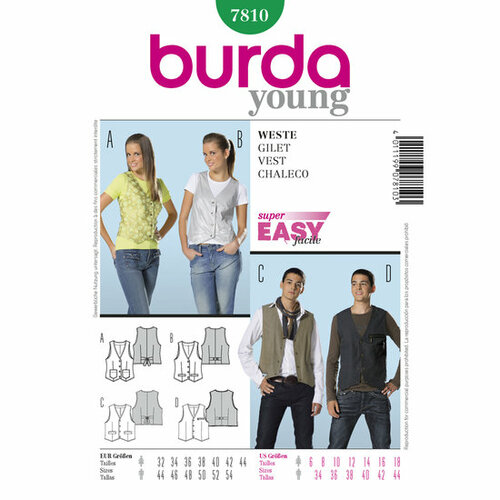 Burda Patroon 7810 - Gilet