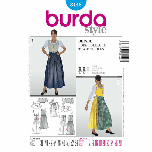 Burda Patroon 8448 - Tiroler Jurk