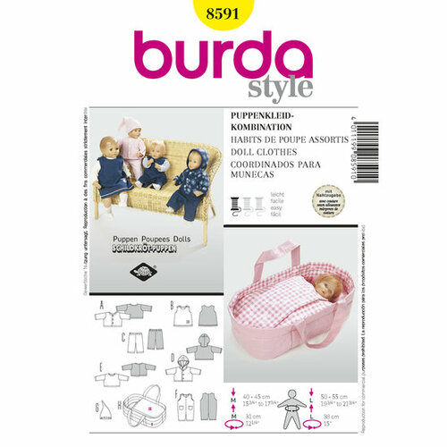 Burda Patroon 8591 - Poppenkleding