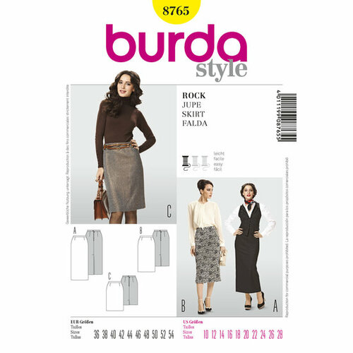 Burda Patroon 8765 - Rok