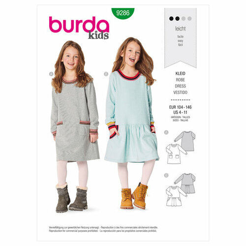 Burda Patroon 9286 - Jurk