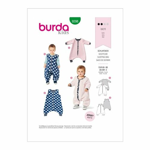 Burda Patroon 9298 - Slaapzak