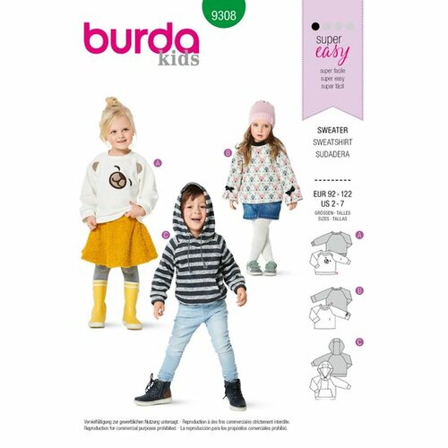 Burda Patroon 9308 - Sweater