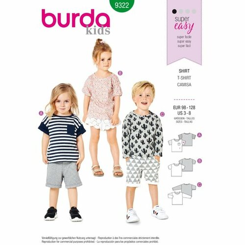 Burda Patroon 9322 - T-shirt