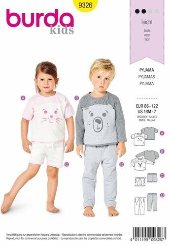 Burda Patroon 9326 - Pyjama