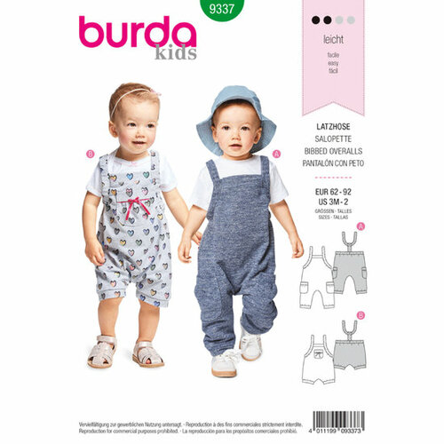 Burda Patroon 9337 - Salopette