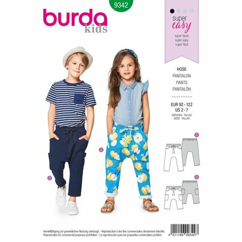 Burda Patroon 9342 - Broek