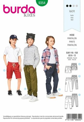 Burda Patroon 9354 - Broek