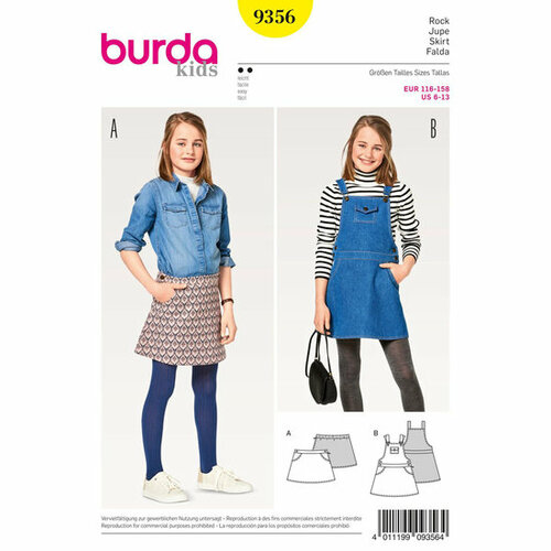 Burda Patroon 9356 - Rok