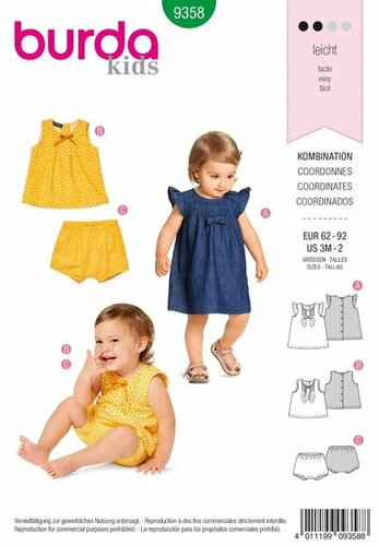 Burda Patroon 9358 - Jurk en Short