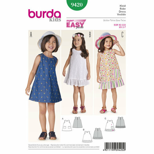 Burda Patroon 9420 - Jurk