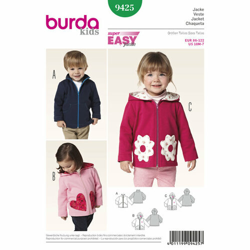 Burda Patroon 9425 - Vest