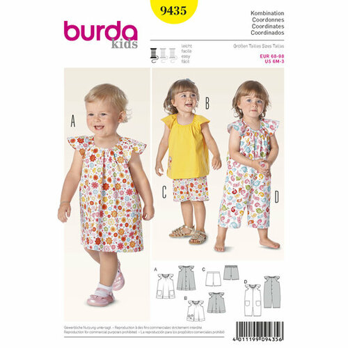 Burda Patroon 9435 - Jurk, Broek en Jumpsuit