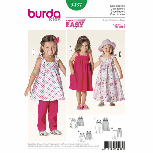 Burda Patroon 9437 - Jurk en Broek