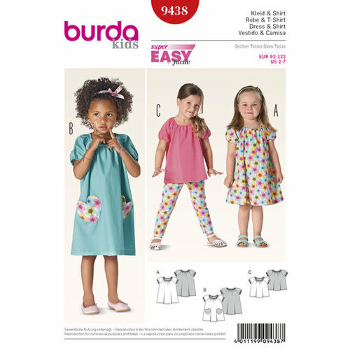 Burda Patroon 9438 - Jurk en T-shirt