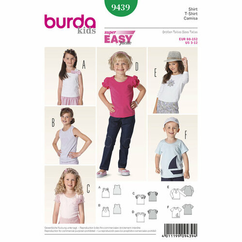 Burda Patroon 9439 - T-shirt