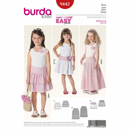 Burda Patroon 9442 - Rok