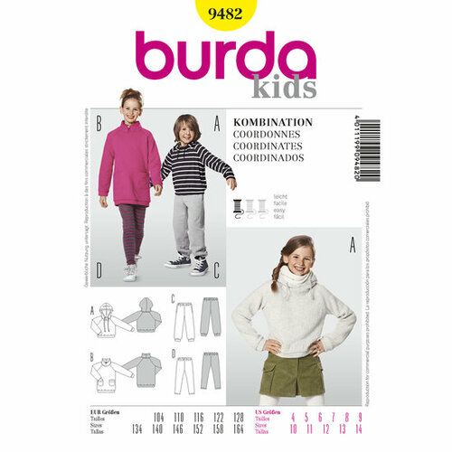 Burda Patroon 9482 - Trui en Broek