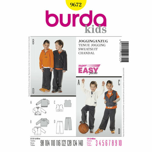 Burda Patroon 9672 - Jogging
