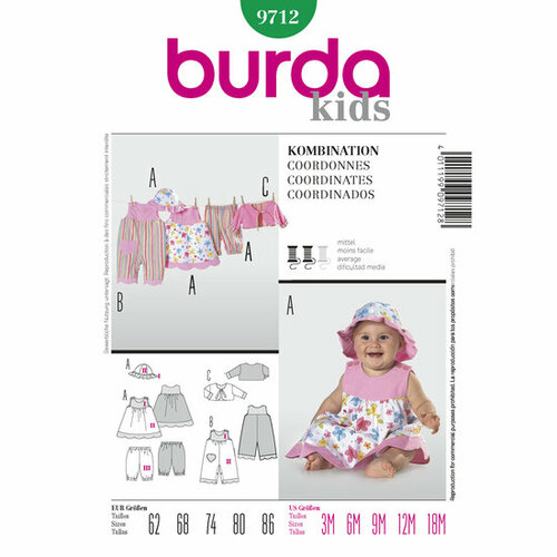Burda Patroon 9712 - Jurk en Broek