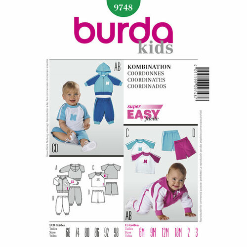 Burda Patroon 9748 - Jas, T-shirt en Broek