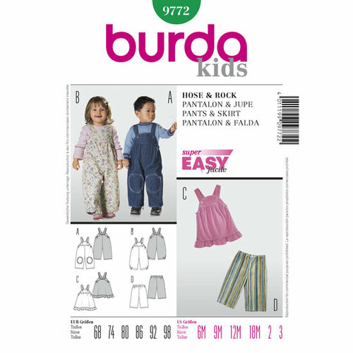 Burda Patroon 9772 - Broek en Rok