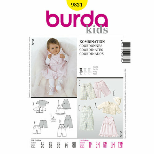 Burda Patroon 9831 - Jas, Jurk en Broek