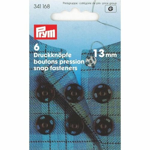 Prym Aannaaidrukknoop Zwart 13mm
