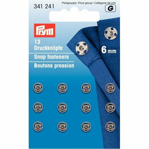 Prym Aannaaidrukknoop Zilver 6mm