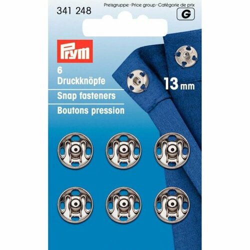 Prym Aannaaidrukknoop Zilver 13mm