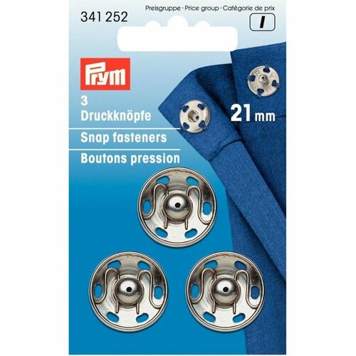 Prym Aannaaidrukknoop Zilver 21mm