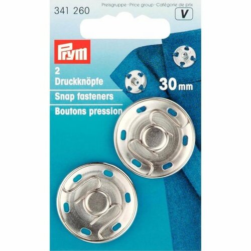 Prym Aannaaidrukknoop Zilver 30mm