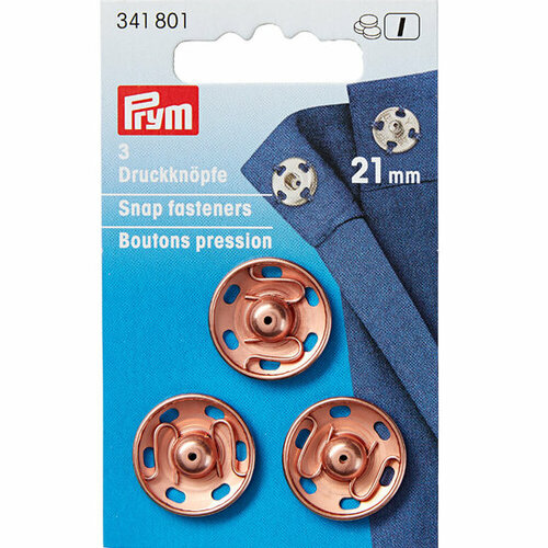 Prym Aannaaidrukknoop Rozegoud 21mm