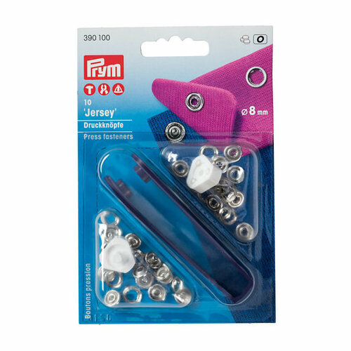 Prym Jersey Drukknoop Ring Zilver 8mm