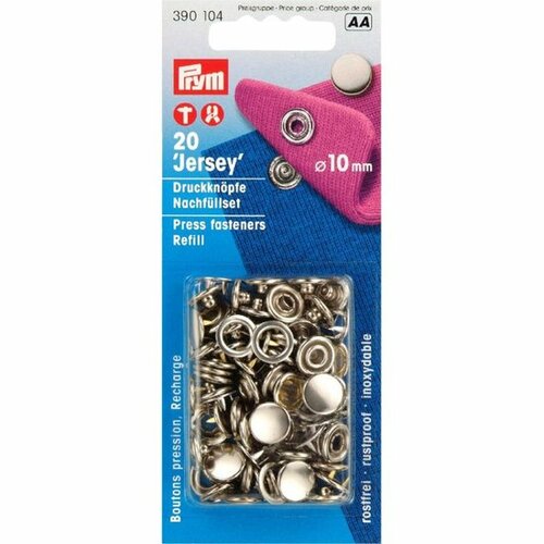 Prym Jersey Drukknoop Zilver 10mm Navulling