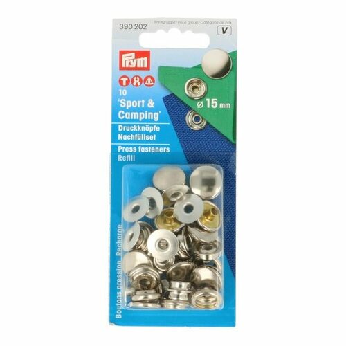 Prym Sport En Camping Drukknoop Zilver 15mm Navulling