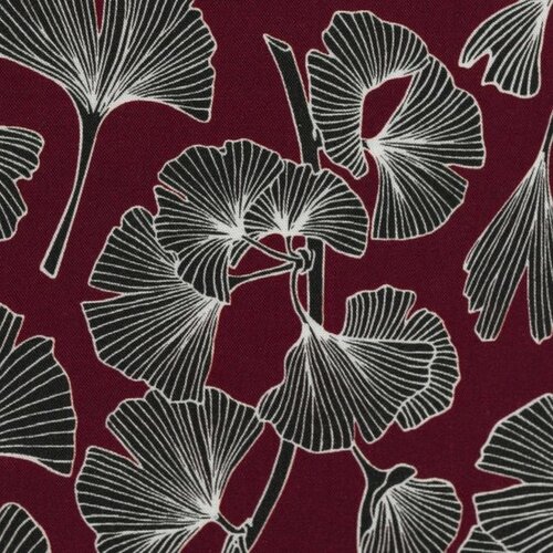 Viscose - Pauline Bladeren - Bordeaux Viscose - Pauline Bladeren - Bordeaux
