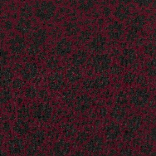 Viscose - Pauline Bloempjes - Bordeaux Viscose - Pauline Bloempjes - Bordeaux