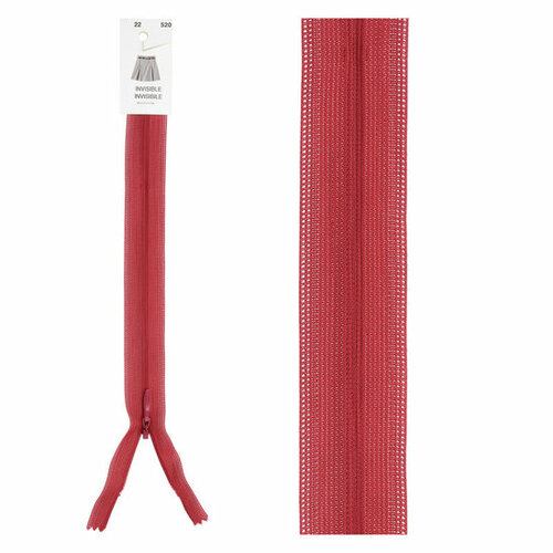 Blinde Rits - 40cm - Donkerrood (520)