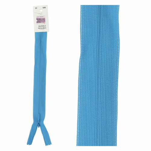 Blinde Rits - 60cm - Turkoois (549)