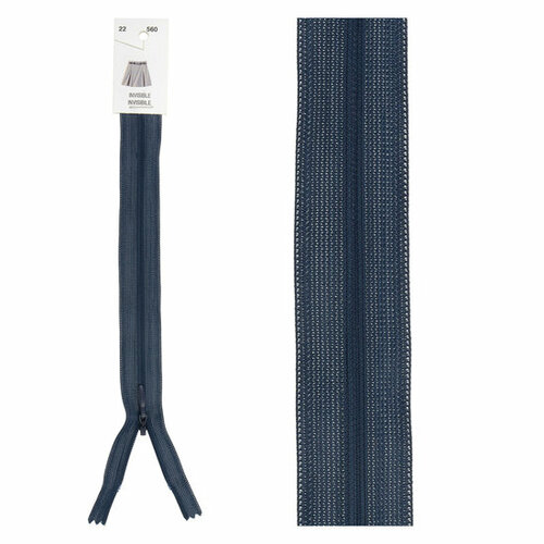 Blinde Rits - 22cm - Nachtblauw (560)