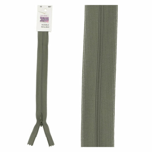 Blinde Rits - 22cm - Olijfgroen (567)