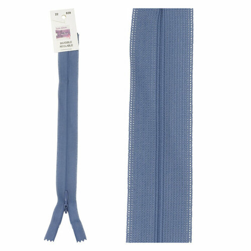 Blinde Rits - 22cm - Staalblauw (839)